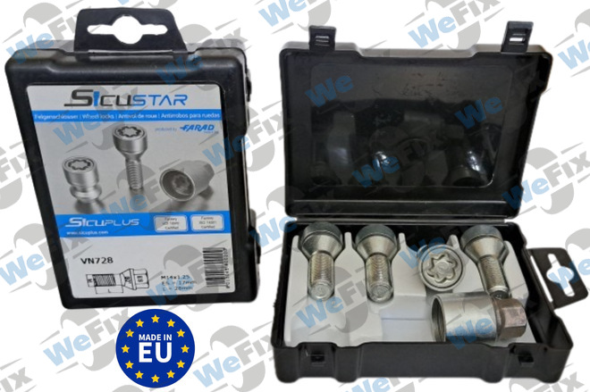 Секретні болти FARAD SICUSTAR конус 14x1,25х28  1 ключ
