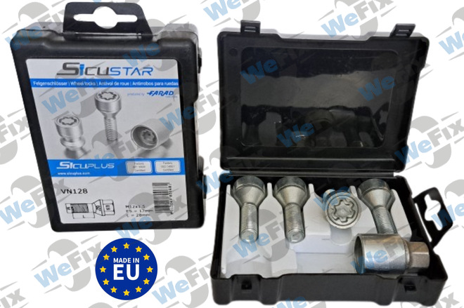 Секретні болти FARAD SICUSTAR конус 12x1,5х28  1 ключ