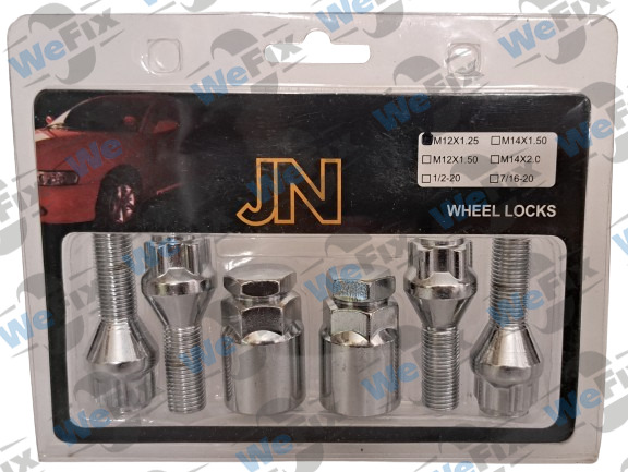Секретні болти JN 12x1,25х28 (ЗВ) 2 ключа JN-603. Фото 2