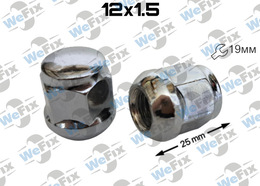 Гайка колісна закрита M12x1,5x25 сфера ключ 19 хром Honda Accord Civic