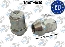 Гайка колісна закрита M1/2"-20х35 конус UNF ключ 19 цинк