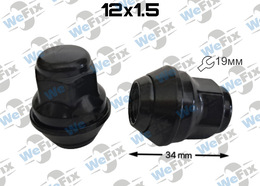 Гайка колісна закрита M12x1,5x34 рухомий конус ключ 19 Ford чорний