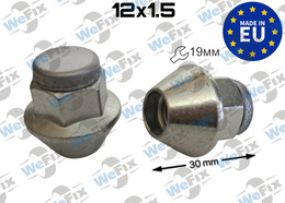 Гайка колісна закрита M12x1,5x30 нерухомий конус ключ 19 Ford цинк ITALY