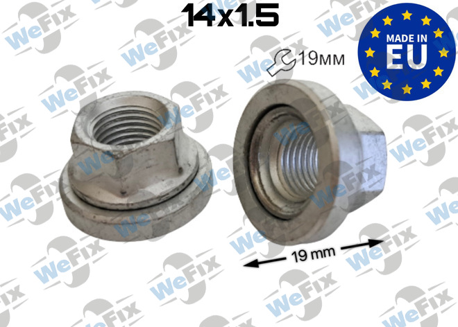 Гайка колісна відкрита M14х1,5x19 рухома шайба ключ 19 (Dacromet) Mercedes Sprinter 