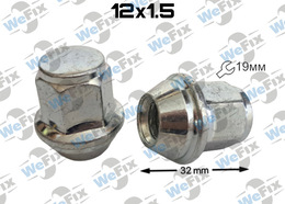 Гайка колісна закрита M12x1,5x32 конус ключ 19 нерухомий конус цинк Ford (аналог USA)