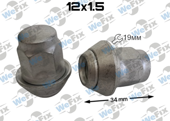 Гайка колісна закрита M12x1,5x34 рухомий конус ключ 19 Ford Dacromet