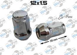 Гайка колісна закрита M12x1,5x35 конус ключ 17 хром