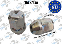 Гайка колісна закрита M12x1,5x35 конус ключ 21 цинк ITALY