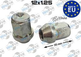 Гайка колісна закрита M12х1,25х35 конус ключ 19 цинк ITALY