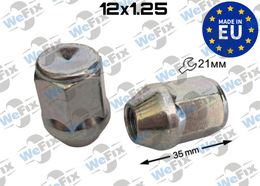 Гайка колісна закрита M12х1,25х35 конус ключ 21 цинк ITALY