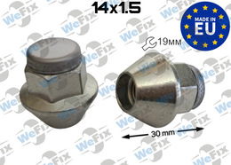 Гайка колісна закрита M14х1,5x30 нерухомий конус ключ 19 Ford (цинк) ITALY