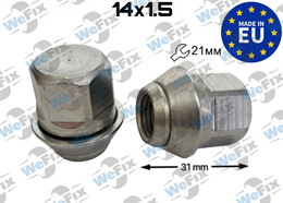 Гайка колісна закрита M14х1,5x31 рухомий конус ключ 21 Ford (цинк) ITALY