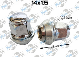 Гайка колісна закрита M14х1,5x35 рухомий конус ключ 19 Ford S-Max хром