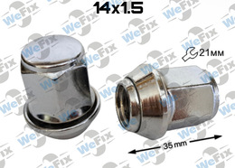 Гайка колісна закрита M14х1,5x35 рухомий конус ключ 21 Ford S-Max хром