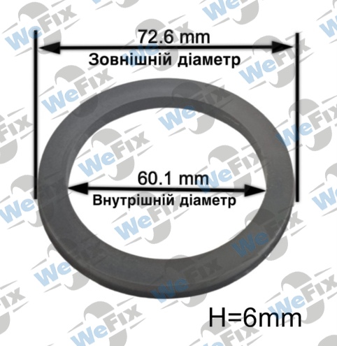 Центрувальне кільце 72.6/60.1 Momo/Avus/Mille Miglia 6mm
