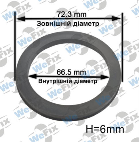 Центрувальне кільце 72.3/66.5 Momo/Avus/Mille Miglia 6mm