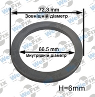 Центрувальне кільце 72.3/66.5 Momo/Avus/Mille Miglia 6mm