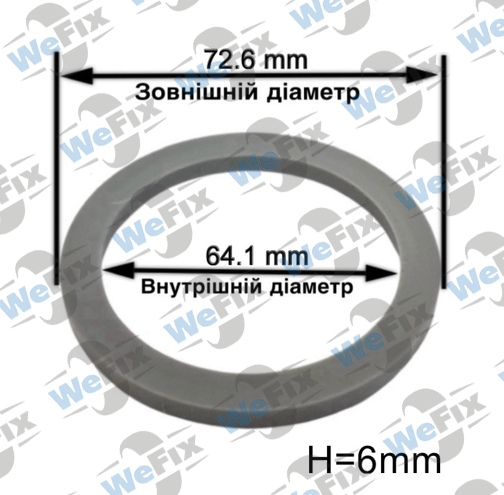 Центрувальне кільце 72.6/64.1 Momo/Avus/Mille Miglia 6mm