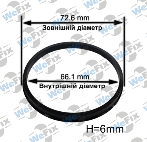 Центрувальне кільце 72.6/66.1 Momo/Avus/Mille Miglia 6mm