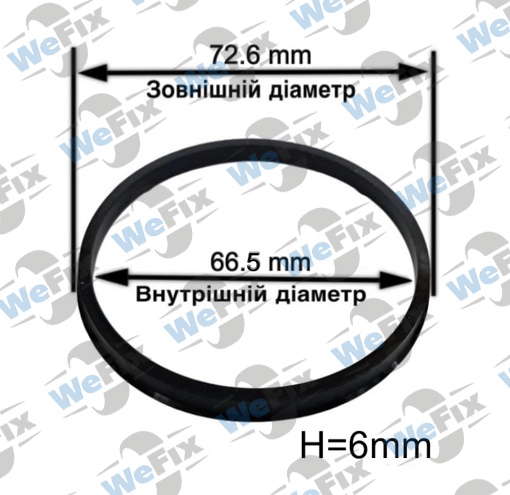 Центрувальне кільце 72.6/66.5 Momo/Avus/Mille Miglia 6mm