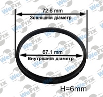 Центрувальне кільце 72.6/67.1 Momo/Avus/Mille Miglia 6mm