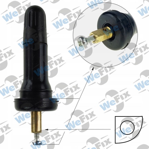 Вентиль TPMS-13 гумовий під датчик тиску (кут 90 градусів) Citroen, Ford, Mercedes, Nissan, Volvo
