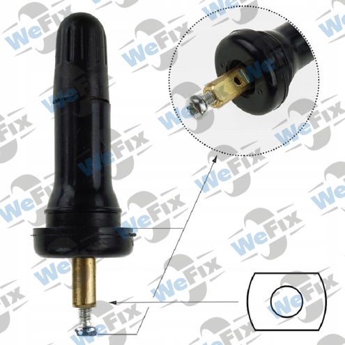 Вентиль TPMS-04 гумовий під датчик тиску (зрізаний з обох боків) Chevrolet, Fiat, Jeep, Opel