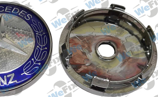 Ковпачок Mercedes 60/56 синій (основа хром) 8W0601170 W204 W124 A180 A200 B180 B200 E200