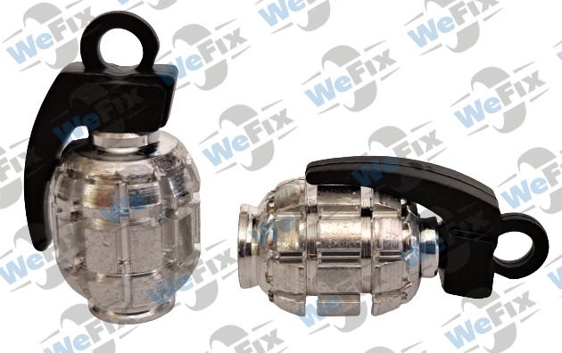 Набір ковпачків на вентиля Grenade Silver (4шт)