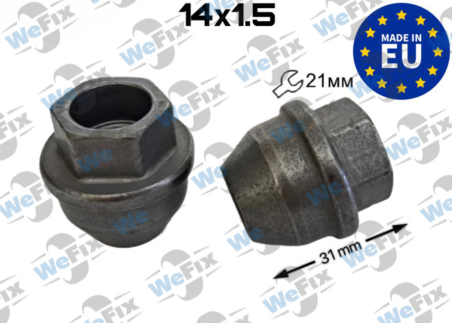 Гайка колісна відкрита M14х1,5x31 нерухом.конус ключ 21 геомет Ford Transit Tourneo 1763869 ACPA1012
