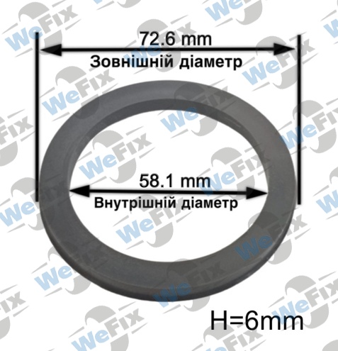 Центрувальне кільце 72.6/58.1 Momo/Avus/Mille Miglia 6mm