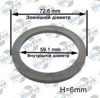 Центрувальне кільце 72.6/59.1 Momo/Avus/Mille Miglia 6mm