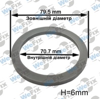 Центрувальне кільце 79.5/70.7 Momo/Avus/Mille Miglia 6mm