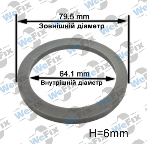 Центрувальне кільце 79.5/64.1 Momo/Avus/Mille Miglia 6mm