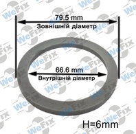 Центрувальне кільце 79.5/66.6 Momo/Avus/Mille Miglia 6mm