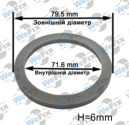 Центрувальне кільце 79.5/71.6 Momo/Avus/Mille Miglia 6mm