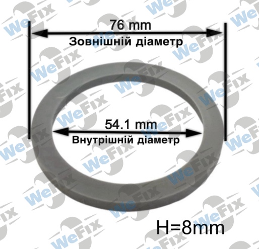 Центрувальне кільце 76.0/54.1 Mak/Tsw/Tsr 8mm