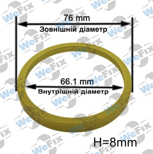 Центрувальне кільце 76.0/66.1 Mak/Tsw/Tsr 8mm