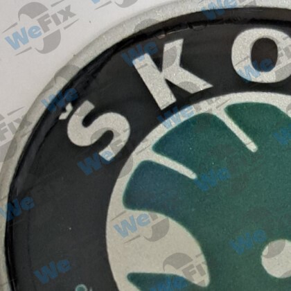 Наклейка Skoda 50мм зелена силікон