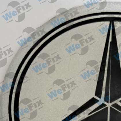 Наклейка Mercedes 55мм срібна силікон