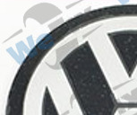 Наклейка VW 60мм чорна метал опукла