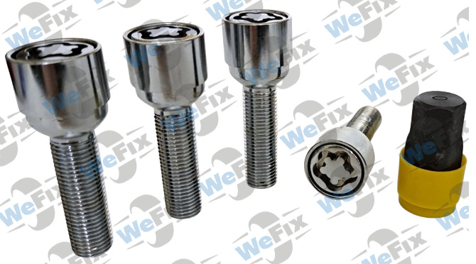 Секретні болти WHEEL LUG сфера 14x1,5х45  2 ключі(кл.17/19) (ВН)