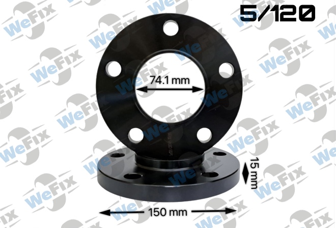 Проставкa BMW 15мм 5/120 dia 74.1 чорна  D=150