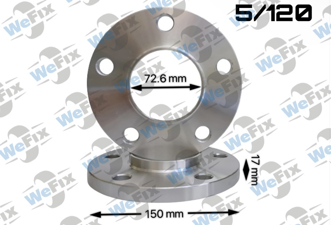 Проставкa BMW 17мм 5/120 dia 72.6  D=150