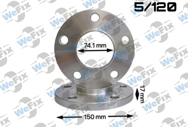 Проставкa BMW 17мм 5/120 dia 74.1  D=150