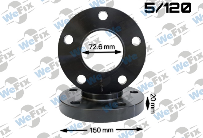 Проставкa BMW 20мм 5/120 dia 72.6 чорна  D=150