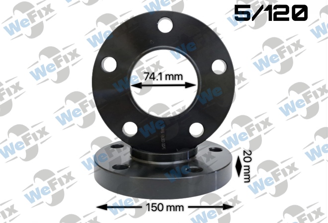 Проставкa BMW 20мм 5/120 dia 74.1 чорна  D=150