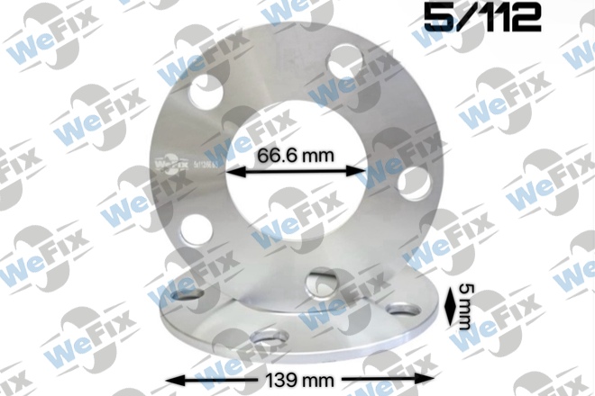 Проставка Audi, Mercedes 5мм 5/112 dia 66.6 D=139