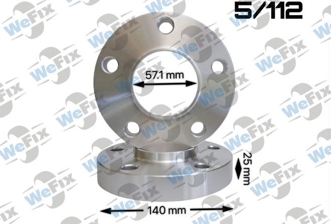Проставка VW, Audi 25мм 5/112 dia 57,1 D=140