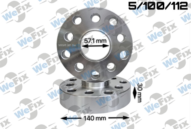Проставка VW, Audi 30мм 5/100/112 dia 57,1 D=140 Кована